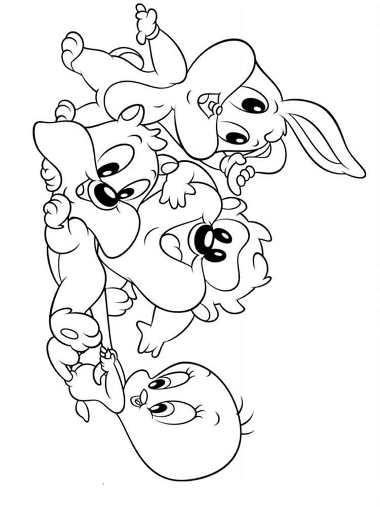 750x1000 Baby Looney Tunes Coloring Pages For Kids Baby Looney Tunes
