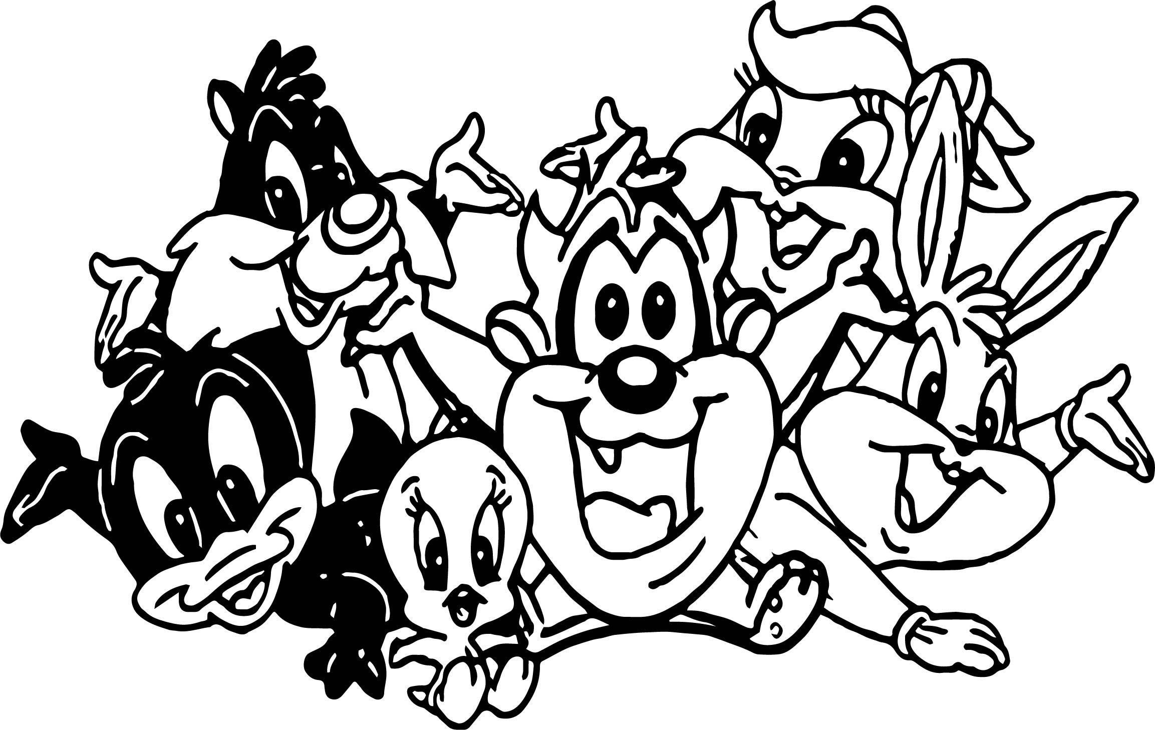 2306x1458 Warner Bros Baby Looney Tunes Coloring Pages Wecoloringpage