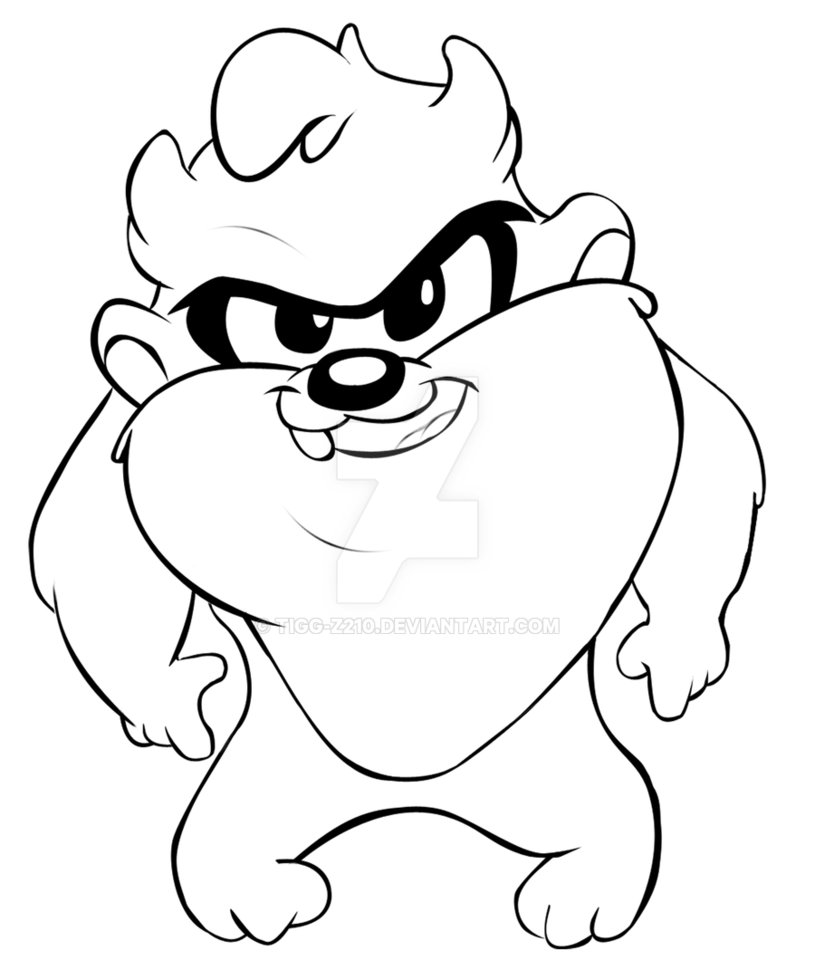 815x980 Baby Looney Tunes Taz Coloring Pages