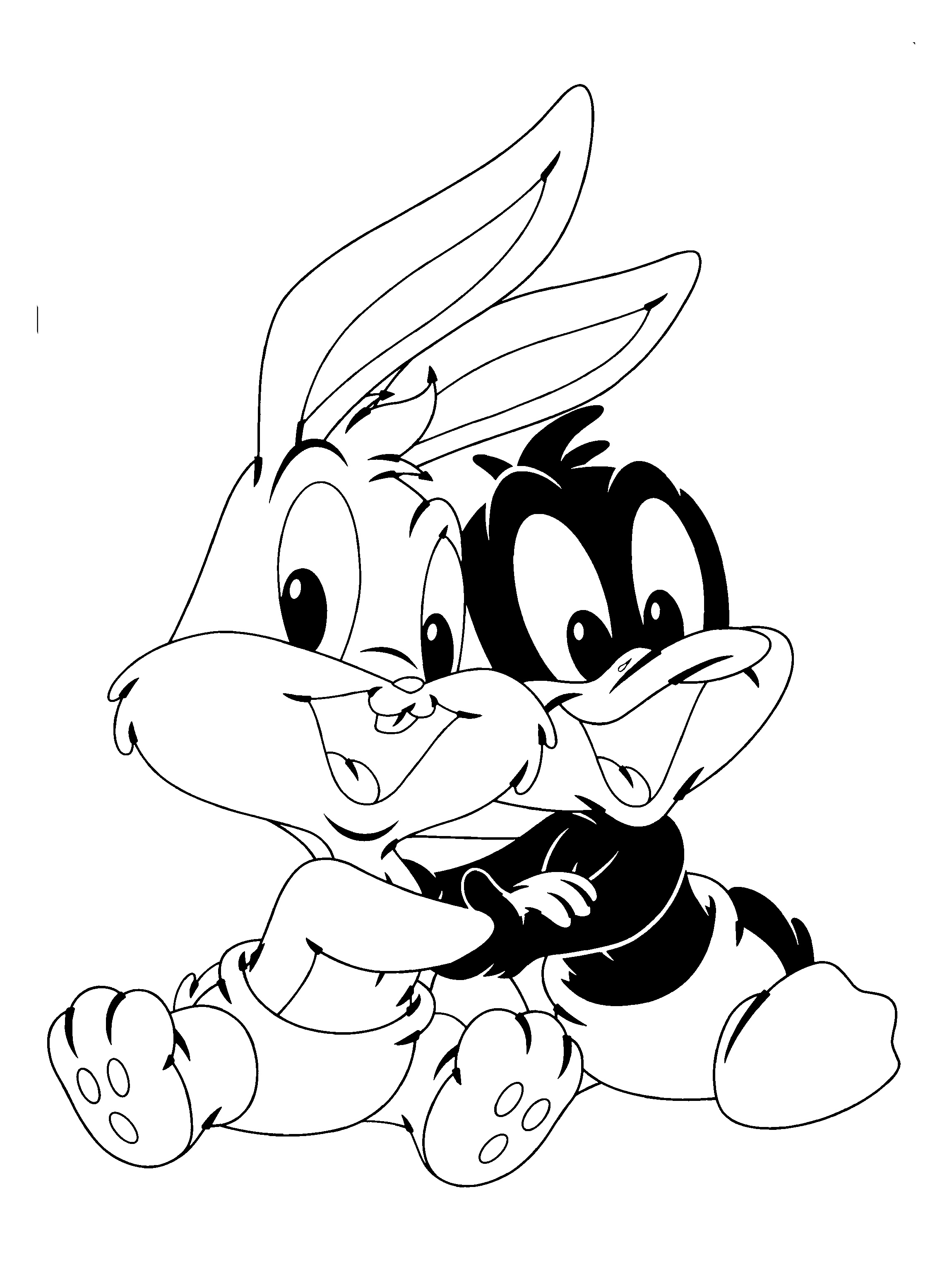 2300x3100 New Baby Looney Tunes Cuddle Free Coloring Pages For Children