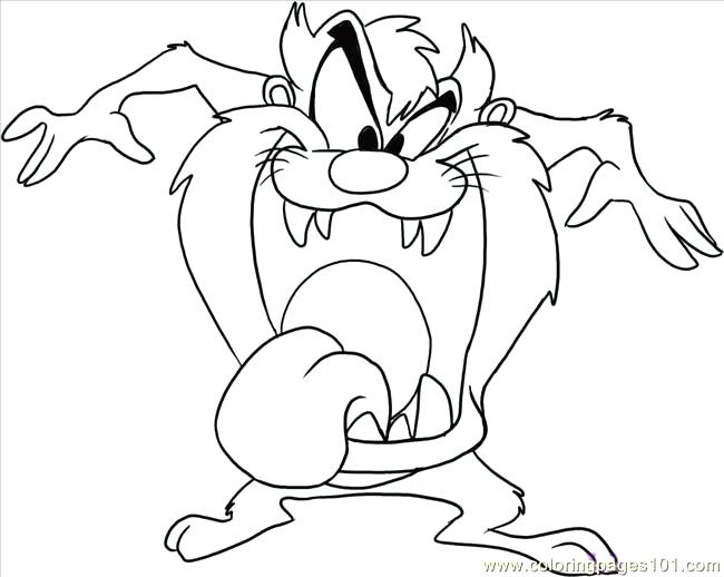650x518 Taz Coloring Pages Free Download Coloring Page Baby Looney Tunes