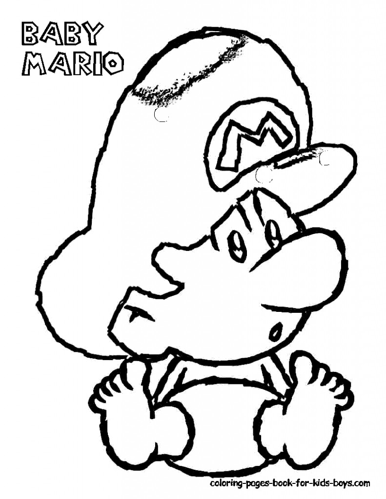 791x1024 Baby Luigi Colouring Pages Inside Mario Coloring To With Regard