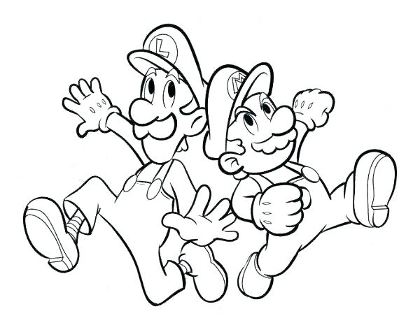600x465 Luigi Printable Coloring Pages Bros Printable Coloring Pages