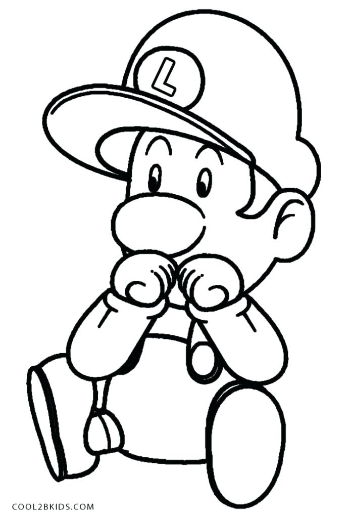 693x1024 Baby Luigi Coloring Pages X Baby Luigi Colouring Pages