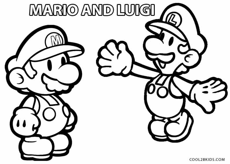 795x568 Printable Luigi Coloring Pages For Kids