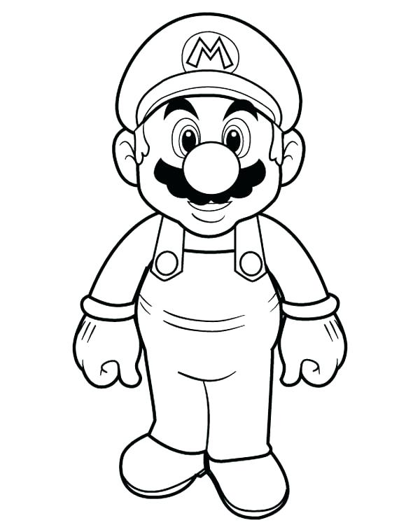 600x760 Luigi Coloring Pages