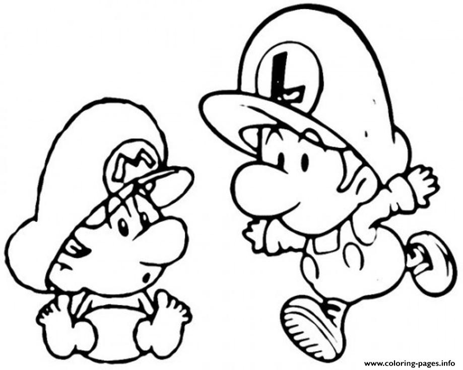 919x735 Coloring Pages Of Baby Mario And Luigi Ba Mario And Luigi