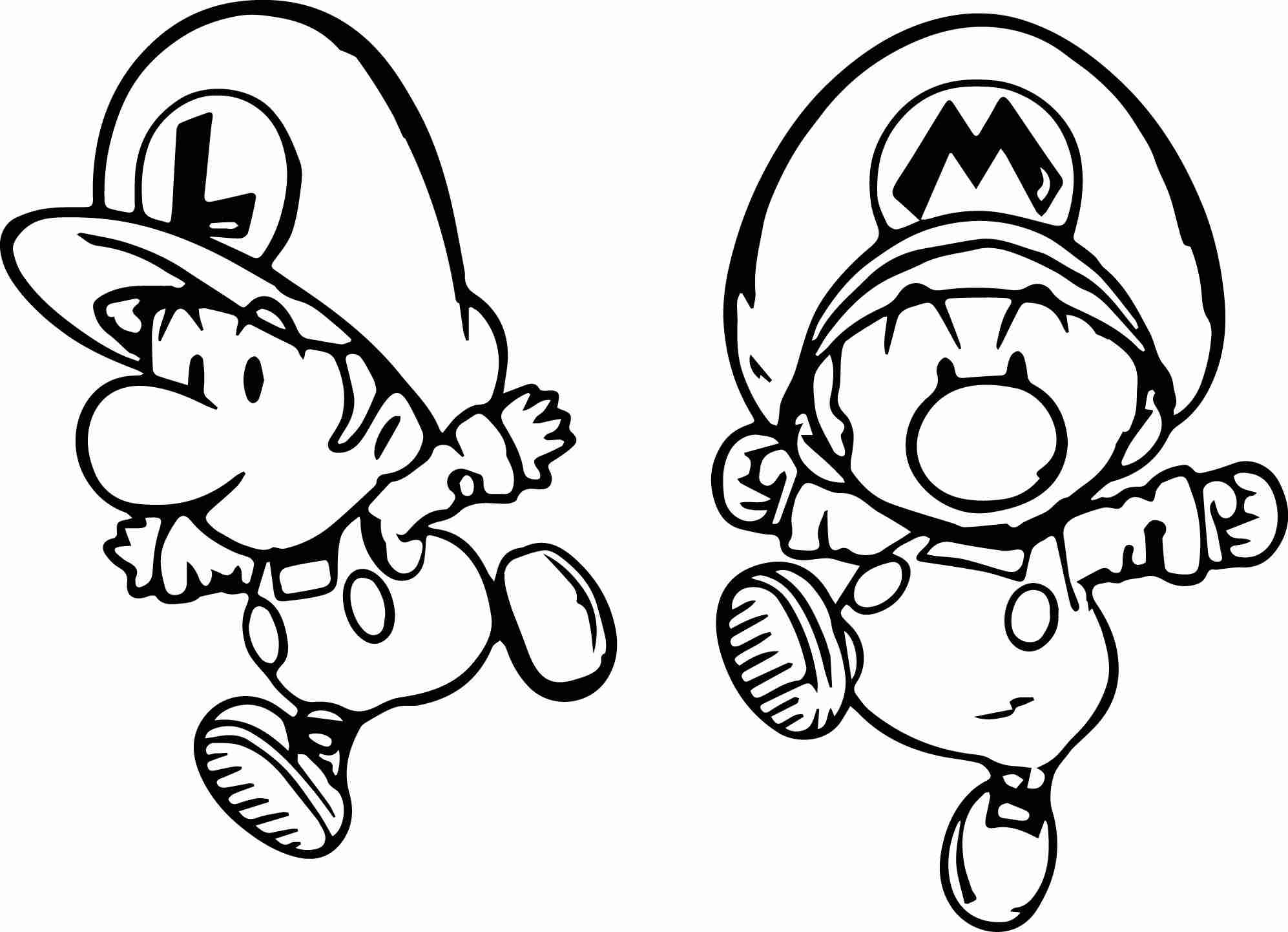 1994x1442 Baby Mario And Luigi Coloring Pages Bltidm Adorable Olegratiy
