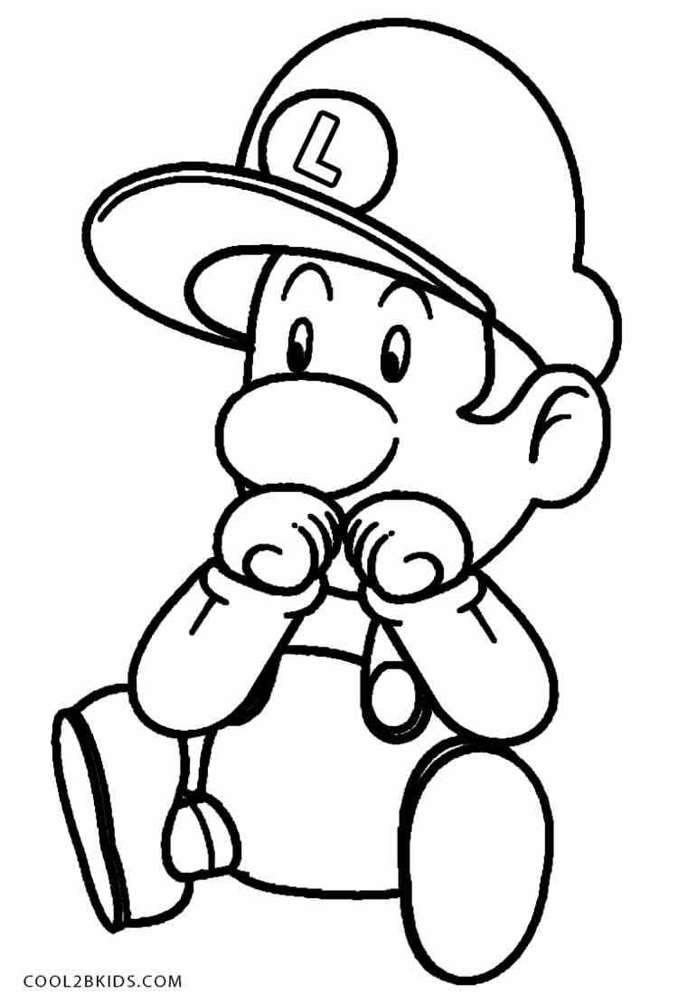 750x1109 Baby Mario And Luigi Coloring Pages Cartoon Of Stunni On Luigi