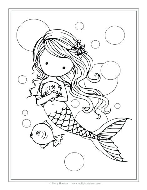 470x608 Cute Baby Mermaids Coloring Pages Baby Mermaid Coloring Printable