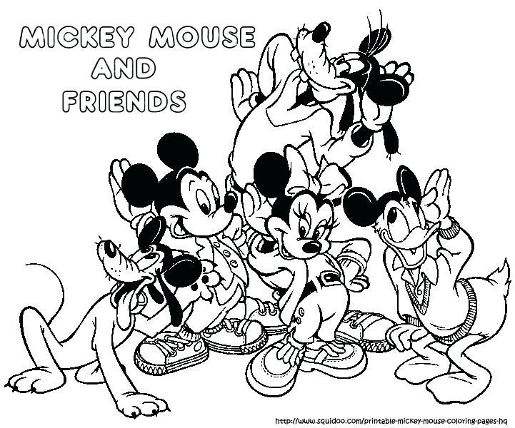 721x600 Mickey And Friends Coloring Pages