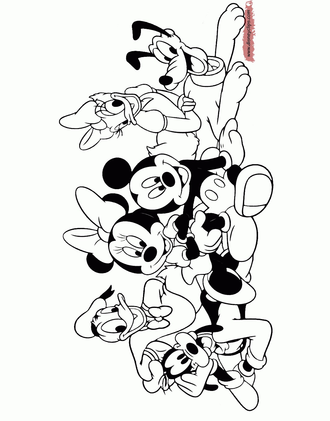 1096x1400 Moderno Coloring Pages Of Baby Mickey Mouse And Friends