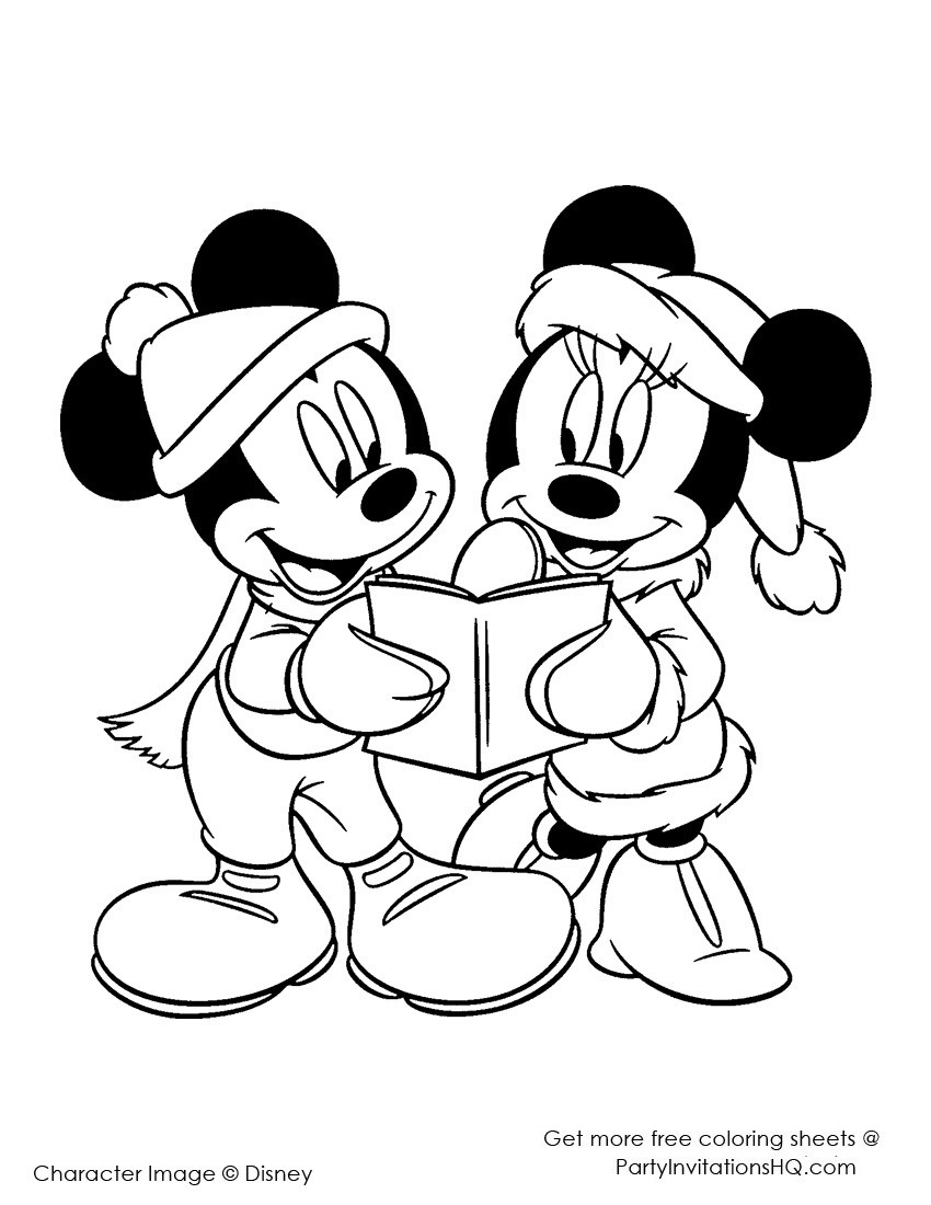 850x1100 Mickey Mouse Christmas Coloring Pages Childlife Me Within
