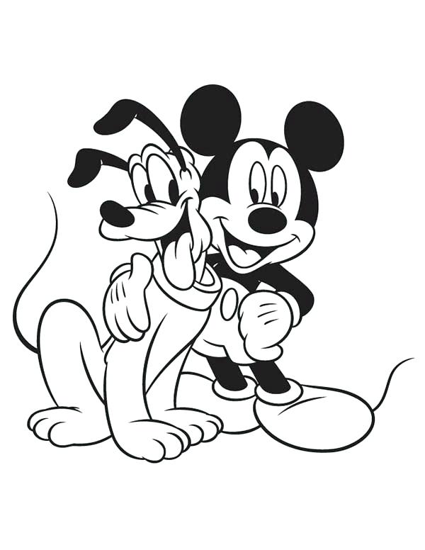 600x776 Mickey Mouse Color Page Mickey Mouse And Are Best Friend Coloring