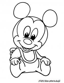262x338 Printable Mickey Mouse Disney Babies Coloring Pages