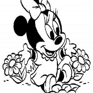 Baby Minnie Coloring Pages