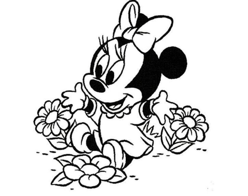 839x663 Coloring Pages Of Minnie Baby Pictures For Kids