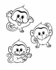 236x295 Free Printable Monkey Coloring Page Cj Birthday
