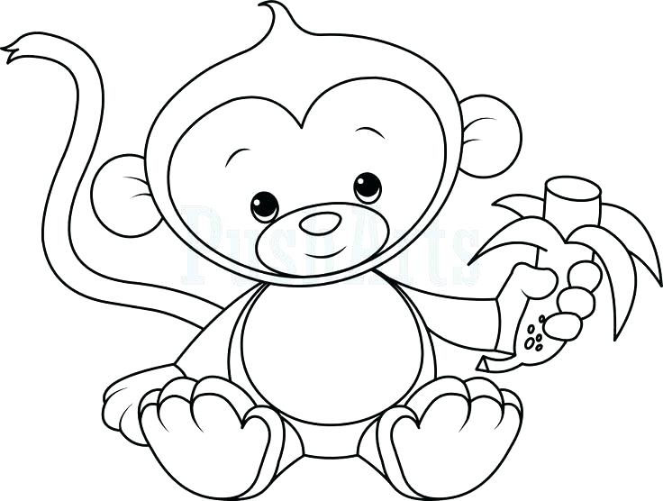 736x556 Monkey Coloring Pages Monkey Pictures To Color Bunch Ideas Of Baby