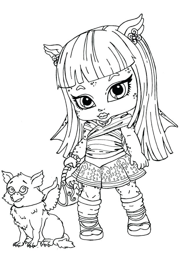 656x890 Baby Monster High Dolls Coloring Pages Girls Monster High Coloring