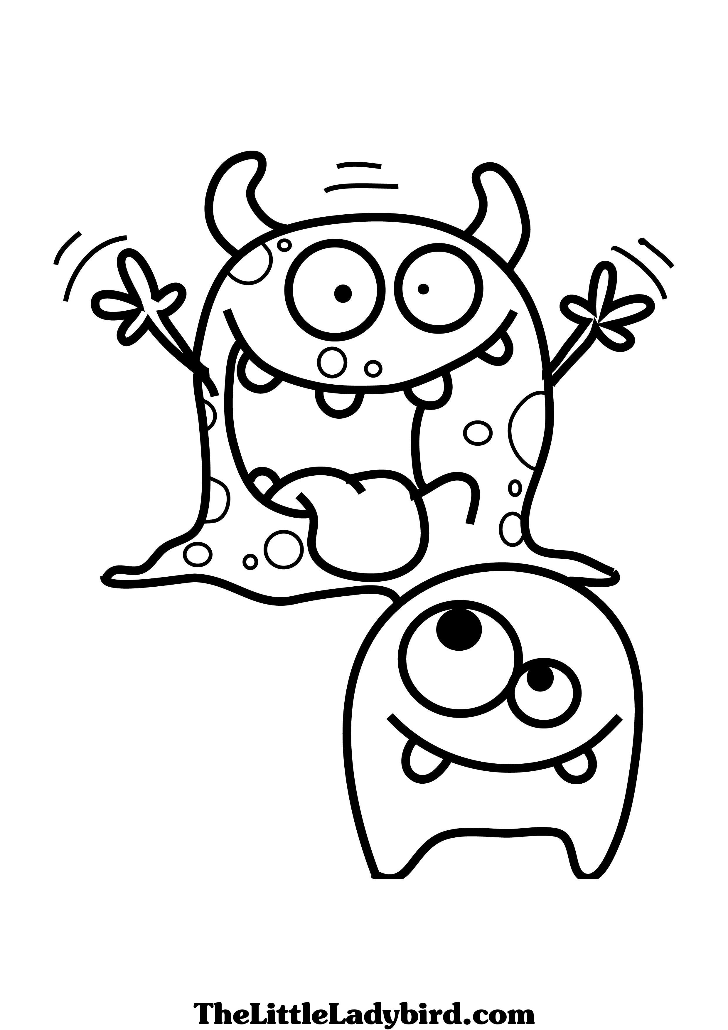 2480x3508 Cozy Design Cute Monster Coloring Pages To Print Baby Little