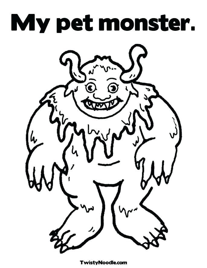 685x886 Cute Monster Coloring Pages On Marvelous Cookie Monster Coloring