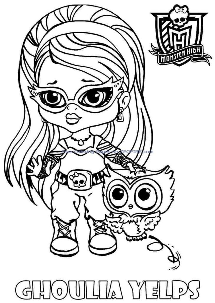 729x1024 Wonderful Baby Monster High Coloring Pages