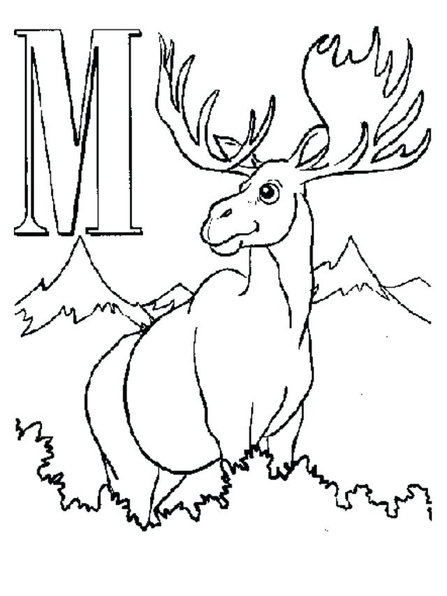 640x853 Moose Coloring Pages Letter M Moose Coloring Pages Coloring Pages