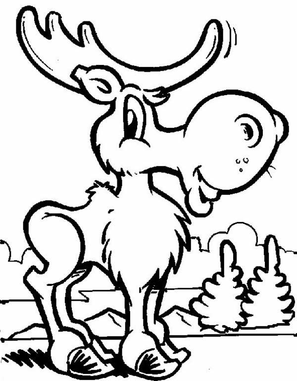600x769 Funny Moose Coloring Page Funny Moose Coloring Page Color Nimbus