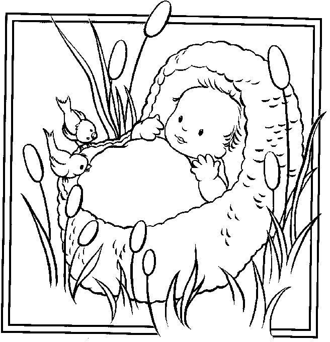 Baby Moses Coloring Page at GetDrawings | Free download