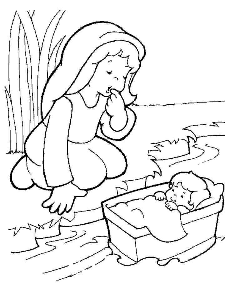 720x960 Baby Moses Coloring Page Ba Moses Coloring Pages Coloring Home