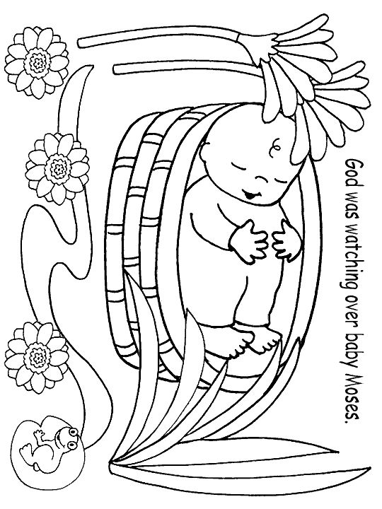 540x720 Baby Moses Coloring Page Good Ba Moses Coloring Page For Line