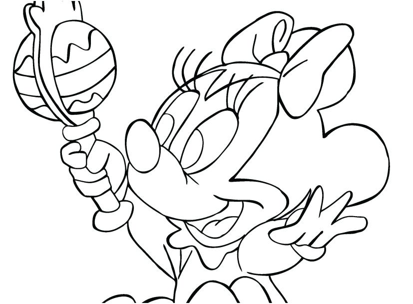 827x609 Baby Minnie Coloring Pages Coloring Page Mouse Sheets Baby Pages