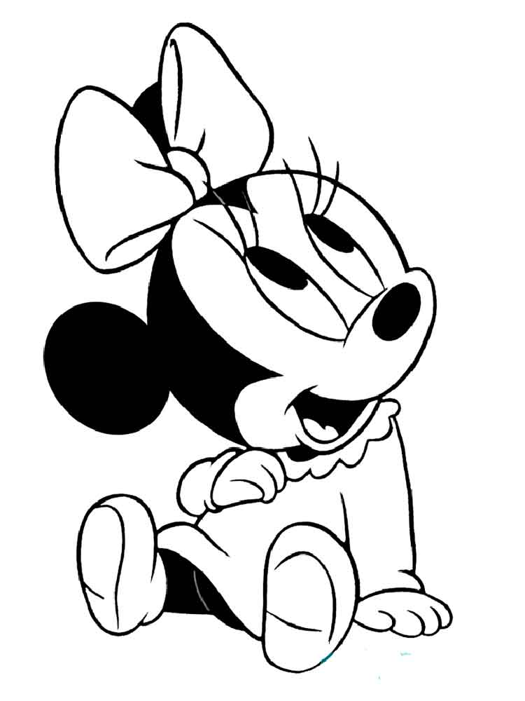 750x1000 Baby Minnie Mouse Coloring Pages Free Printable Mous On Baby