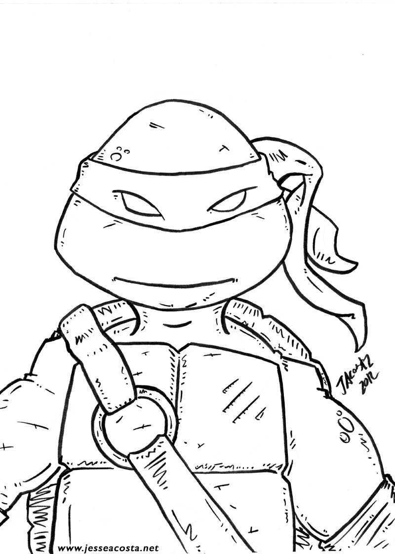 800x1120 Fresh Simple Ninja Turtles Coloring Pages Simple Ninja Turtle Clip