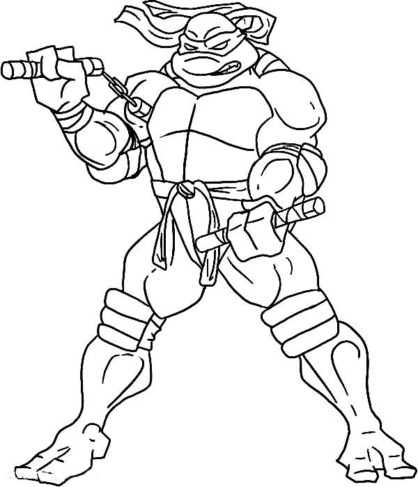600x700 Ninja Turtles Coloring Pages