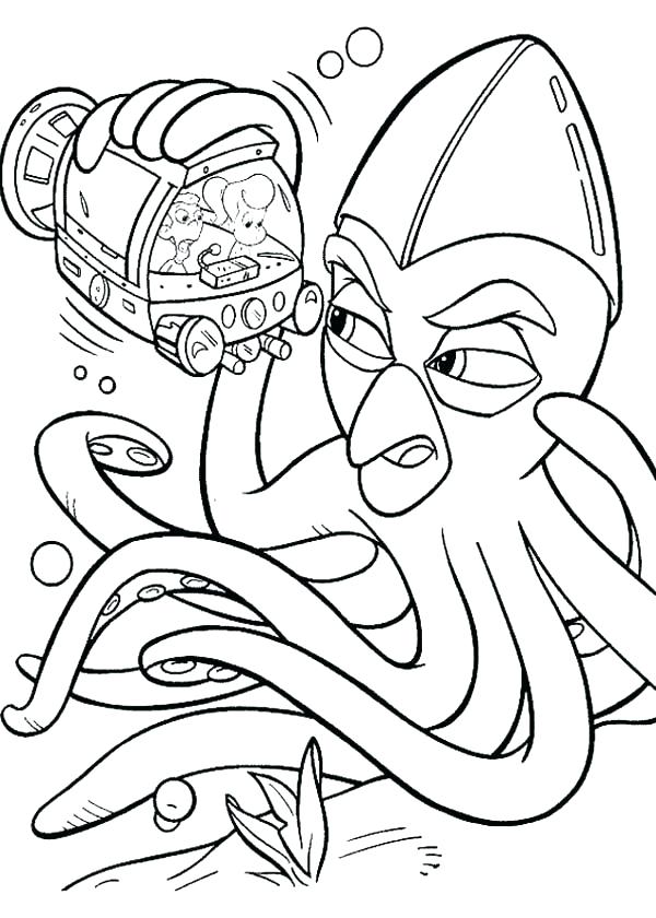 600x840 Octopus Coloring Page Octopus For Coloring Jimmy Neutron Meet