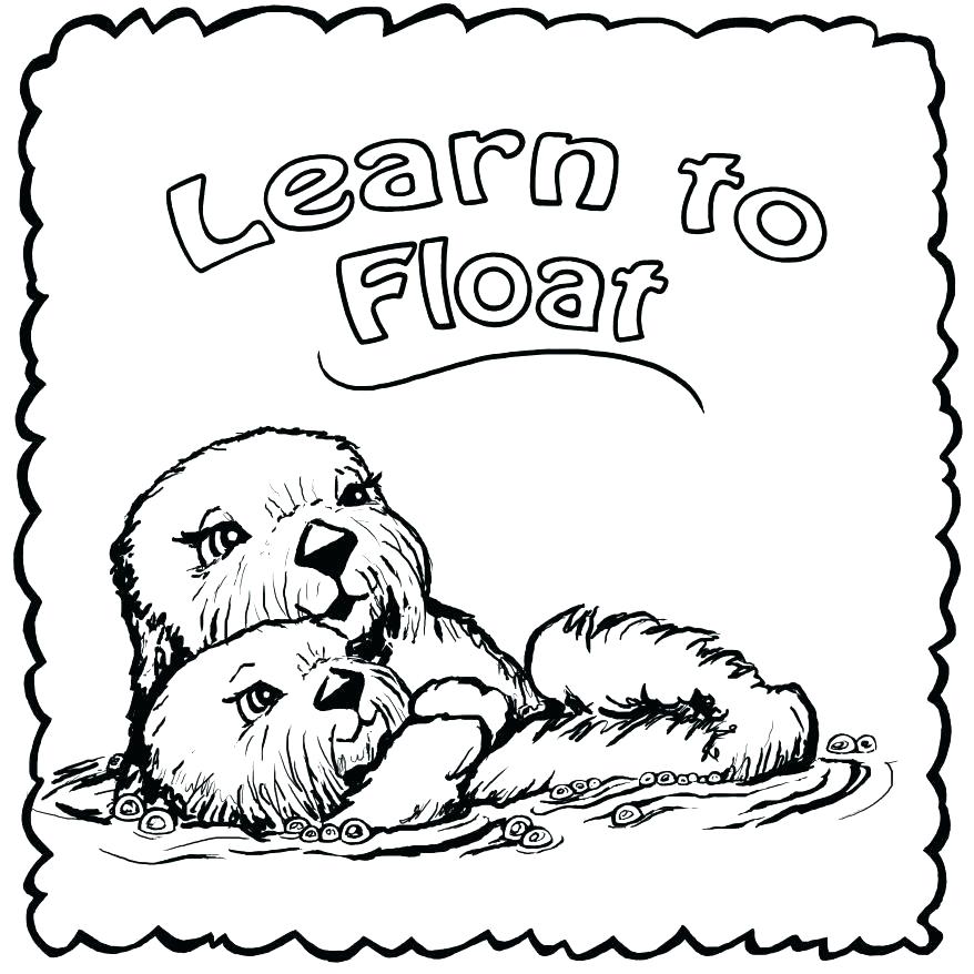 878x878 Sea Otter Coloring Pages S Baby Sea Otter Coloring Page