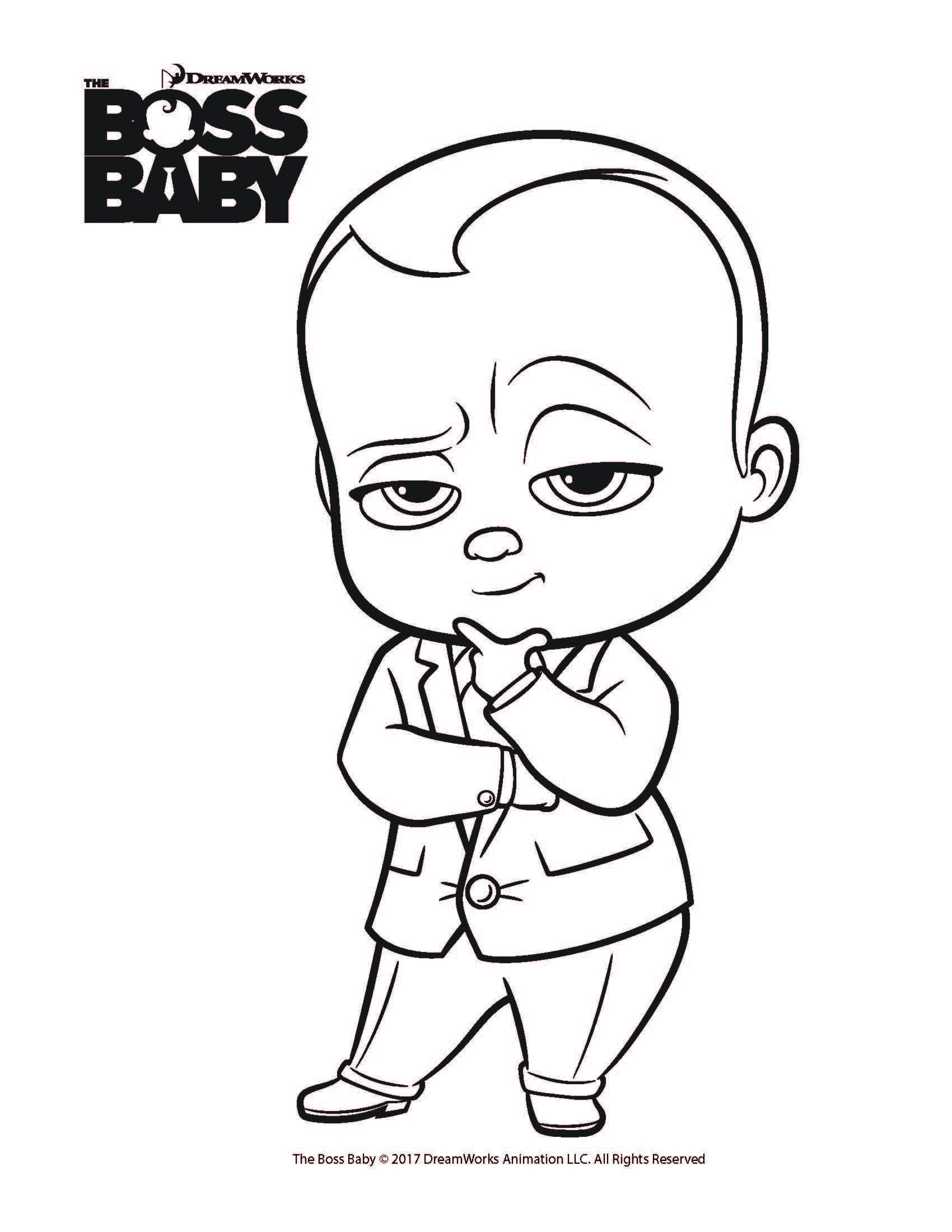 1700x2200 Boss Baby Coloring Pages Printables