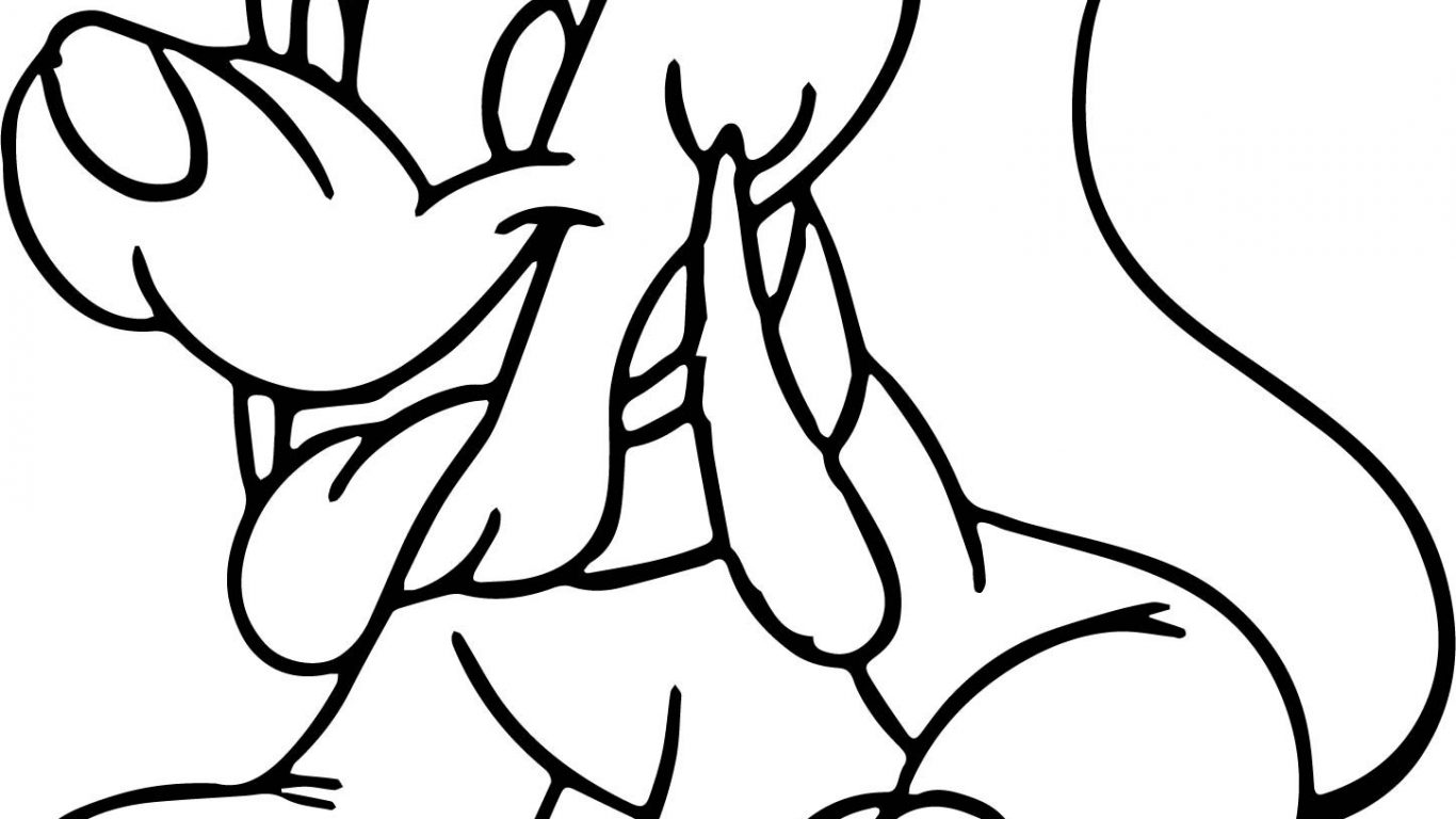 1366x768 Printable Pluto Coloring Pages For Kids Of From Mickey Mouse