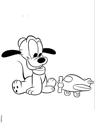 396x512 Baby Pluto Coloring Pages