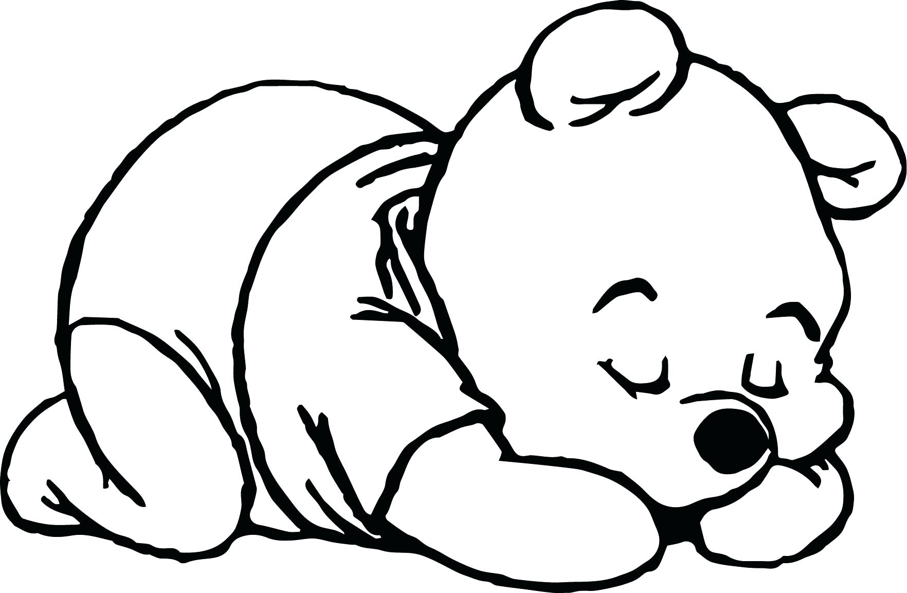 1764x1153 Coloring Pages Pooh Coloring Pages Sleep Baby Page Cute Bear