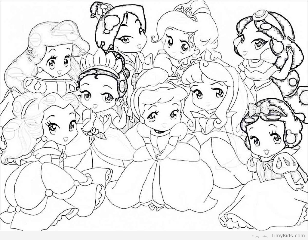 1024x798 Disney Baby Princess Coloring Pages Timykids