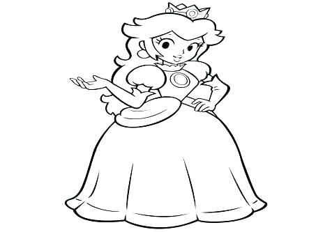 476x333 Peach Coloring Page Princess Daisy Coloring Pages Peach Coloring