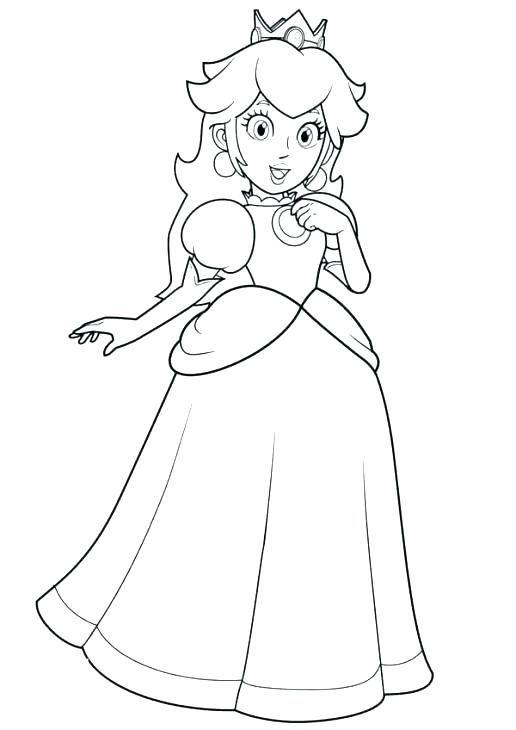 516x730 Princess Peach Coloring Pages Baby Peach Coloring Pages Super