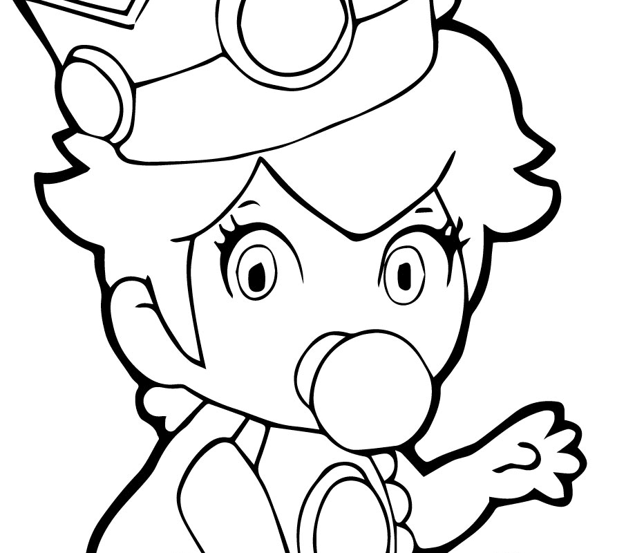 919x800 Super Mario Princess Peach Coloring Pages And Daisy Page Printable