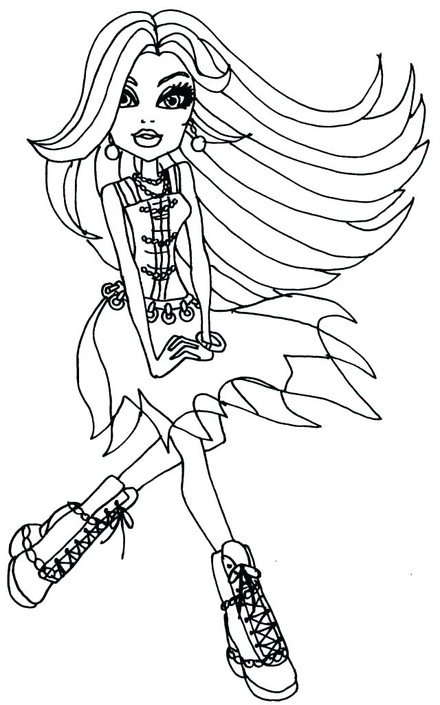 640x1024 Monster High Printable Coloring Pages
