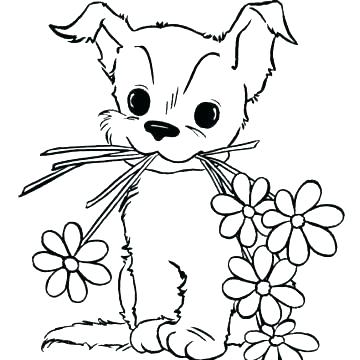 360x360 Puppy Color Pages Baby Puppy Coloring Pictures Baby Puppies