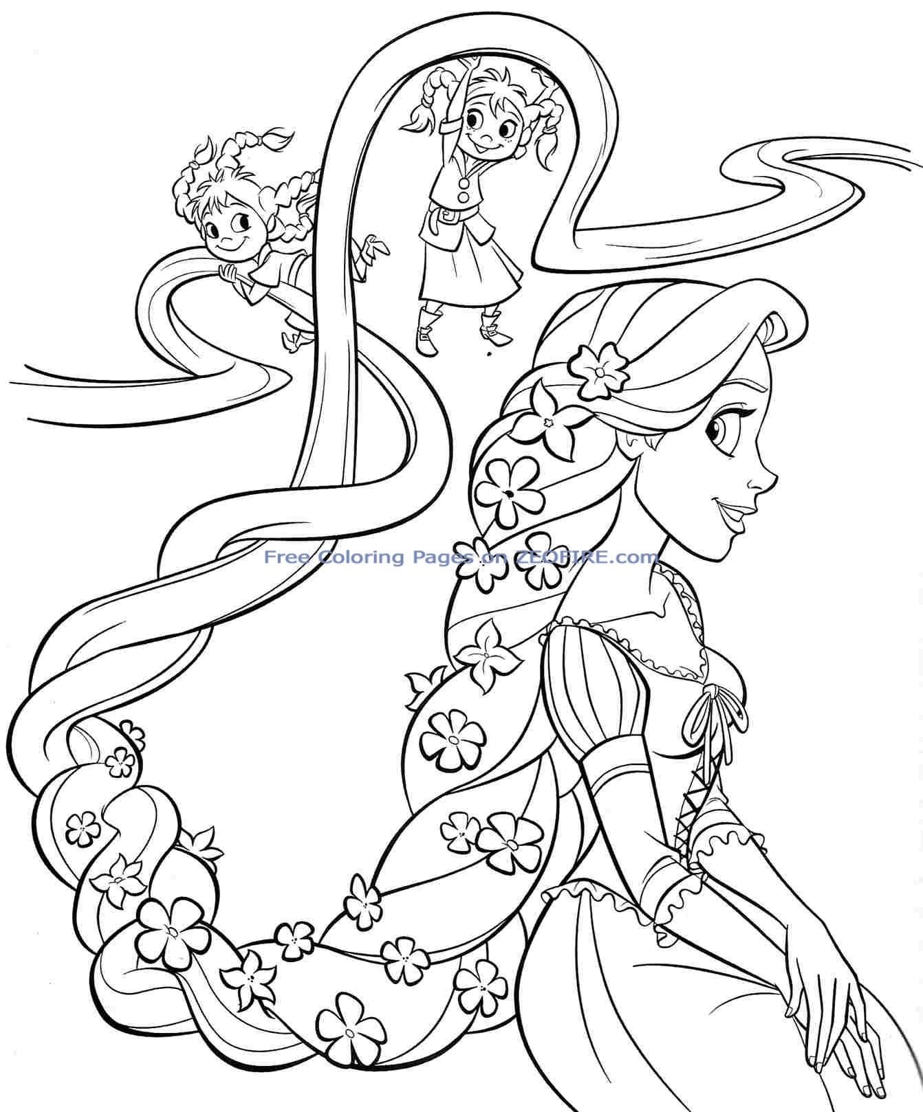 Baby Rapunzel Coloring Pages at GetDrawings | Free download