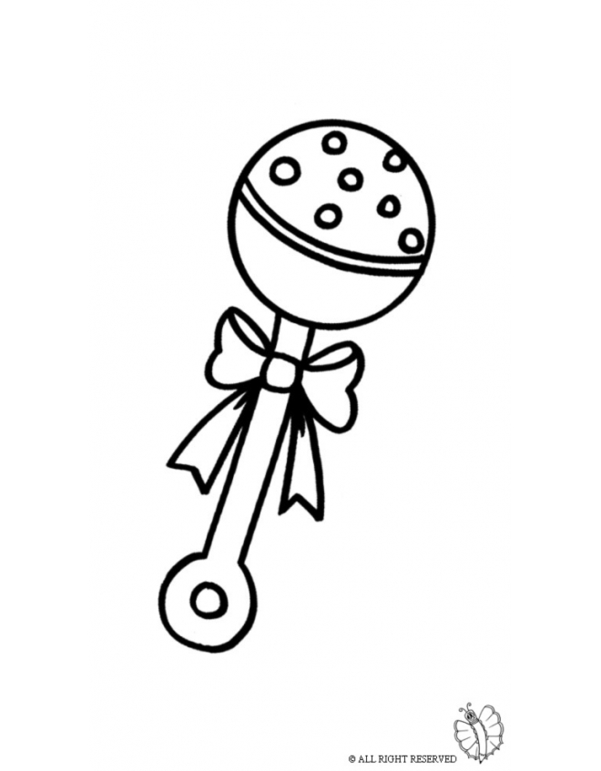660x847 Coloring Page Of Rattle For Baby For Coloring For Kids